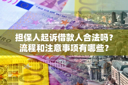 北京担保人起诉借款人合法吗？流程和注意事项有哪些？