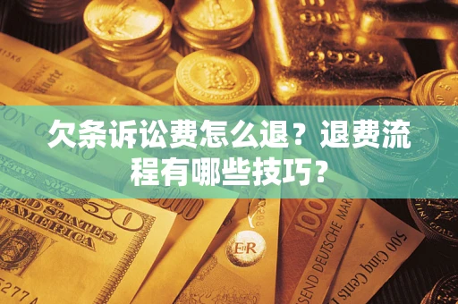 北京欠条诉讼费怎么退？退费流程有哪些技巧？