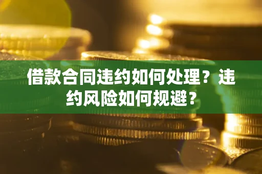 北京借款合同违约如何处理？违约风险如何规避？