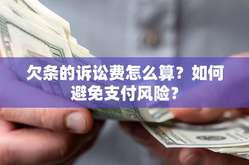 北京欠条的诉讼费怎么算？如何避免支付风险？