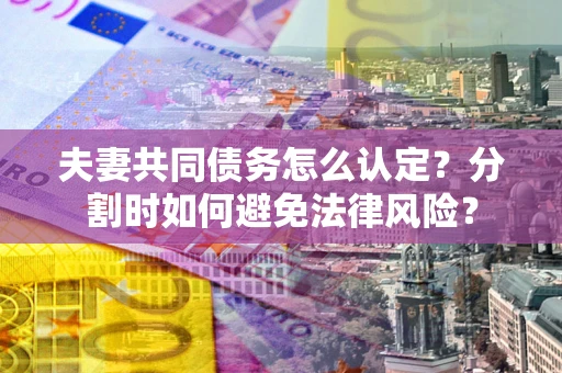 北京夫妻共同债务怎么认定？分割时如何避免法律风险？